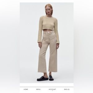 Zara high waisted beige pants